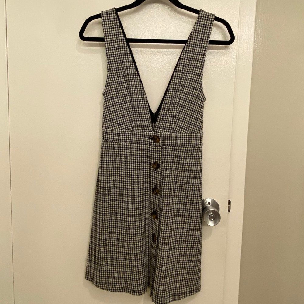 TopShop Plaid Pinafore Mini